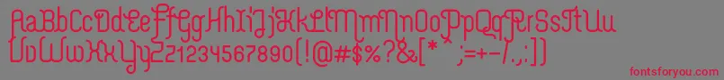 MerijntjeBold Font – Red Fonts on Gray Background