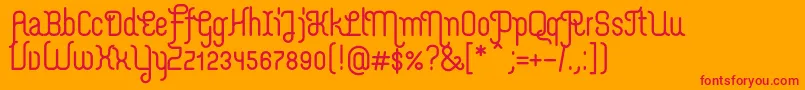 MerijntjeBold Font – Red Fonts on Orange Background