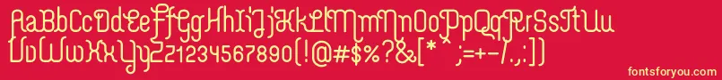 MerijntjeBold Font – Yellow Fonts on Red Background