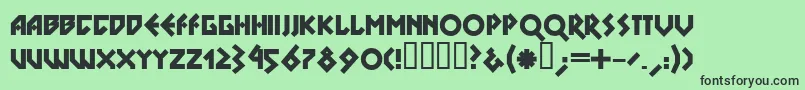 DSNOBL   Font – Black Fonts on Green Background