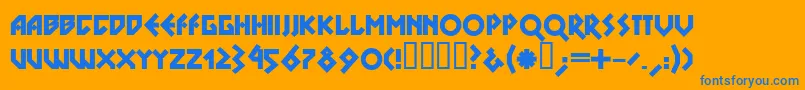 DSNOBL   Font – Blue Fonts on Orange Background