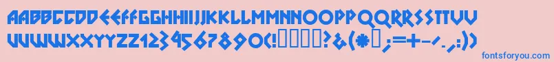 DSNOBL   Font – Blue Fonts on Pink Background