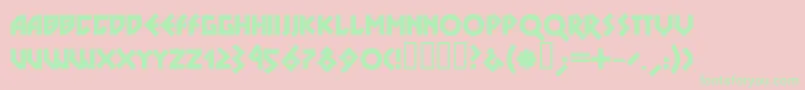 DSNOBL   Font – Green Fonts on Pink Background