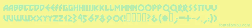 DSNOBL   Font – Green Fonts on Yellow Background