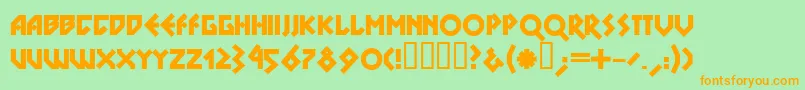 DSNOBL   Font – Orange Fonts on Green Background