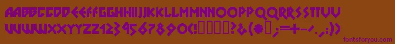 DSNOBL   Font – Purple Fonts on Brown Background