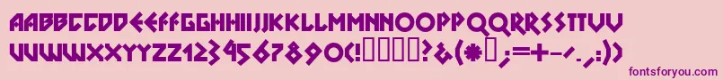 DSNOBL   Font – Purple Fonts on Pink Background