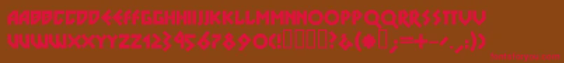 DSNOBL   Font – Red Fonts on Brown Background