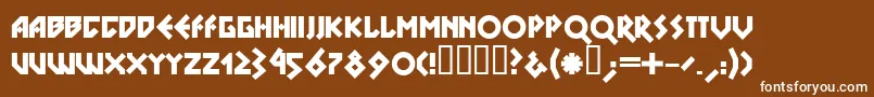 DSNOBL   Font – White Fonts on Brown Background