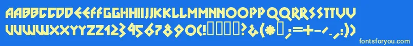 DSNOBL   Font – Yellow Fonts on Blue Background
