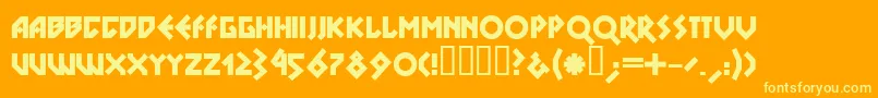 DSNOBL   Font – Yellow Fonts on Orange Background
