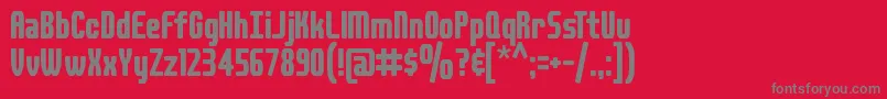 DSPLAID Font – Gray Fonts on Red Background