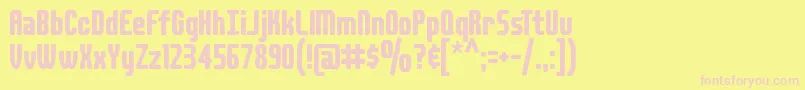 フォントDSPLAID – ピンクのフォント、黄色の背景