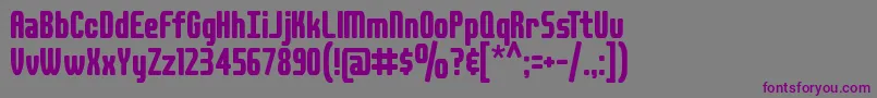 フォントDSPLAID – 紫色のフォント、灰色の背景