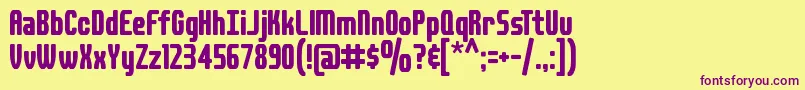 DSPLAID Font – Purple Fonts on Yellow Background