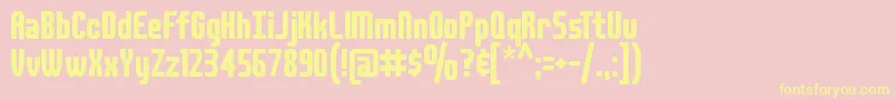 DSPLAID Font – Yellow Fonts on Pink Background