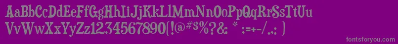 duality-fontti – harmaat kirjasimet violetilla taustalla
