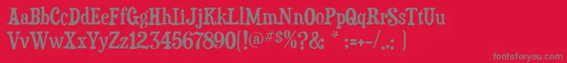 duality-fontti – harmaat kirjasimet punaisella taustalla