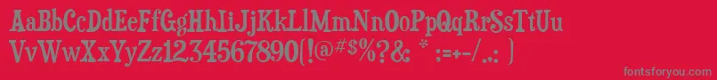 duality Font – Gray Fonts on Red Background