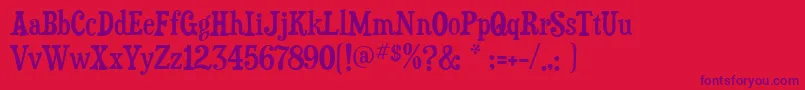 duality Font – Purple Fonts on Red Background