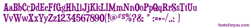 duality Font – Purple Fonts on White Background