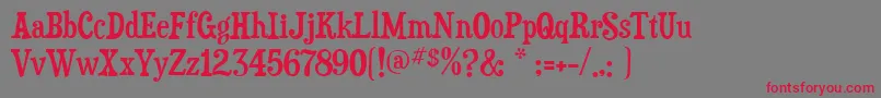 duality Font – Red Fonts on Gray Background