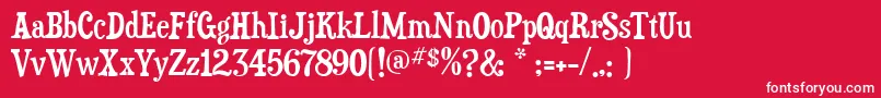 duality Font – White Fonts on Red Background