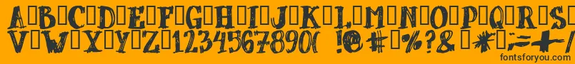 DUBBEL   Font – Black Fonts on Orange Background