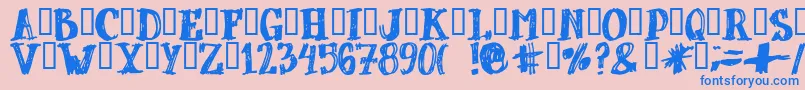 DUBBEL   Font – Blue Fonts on Pink Background