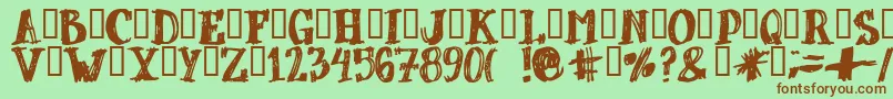 DUBBEL   Font – Brown Fonts on Green Background