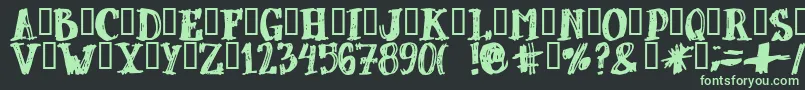 DUBBEL   Font – Green Fonts on Black Background