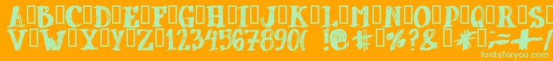 DUBBEL   Font – Green Fonts on Orange Background