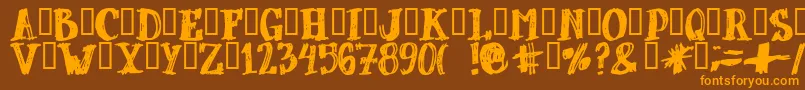 DUBBEL   Font – Orange Fonts on Brown Background