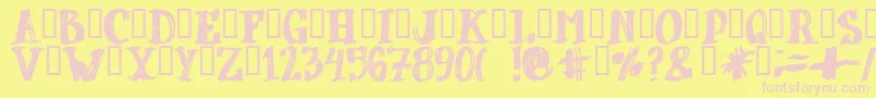 DUBBEL   Font – Pink Fonts on Yellow Background