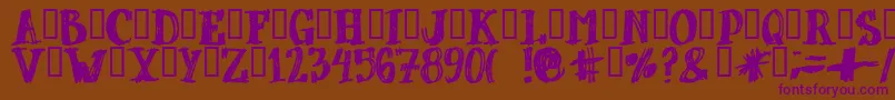 Шрифт DUBBEL   – фиолетовые шрифты на коричневом фоне