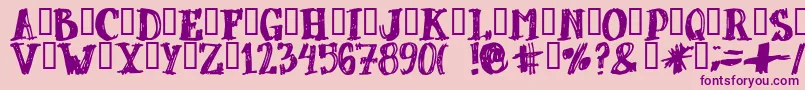 DUBBEL   Font – Purple Fonts on Pink Background