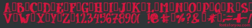 Шрифт DUBBEL   – красные шрифты на чёрном фоне
