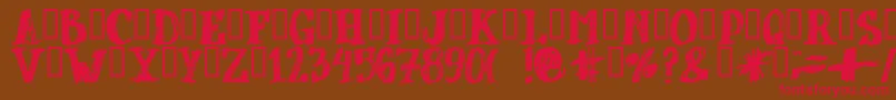 DUBBEL   Font – Red Fonts on Brown Background