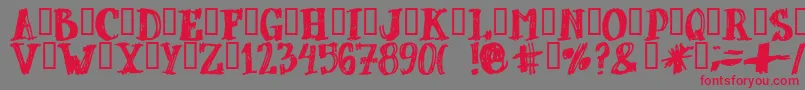 DUBBEL   Font – Red Fonts on Gray Background