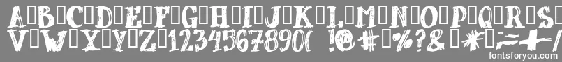 フォントDUBBEL   – 灰色の背景に白い文字