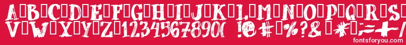 DUBBEL   Font – White Fonts on Red Background