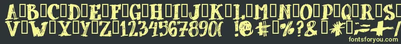 DUBBEL   Font – Yellow Fonts on Black Background