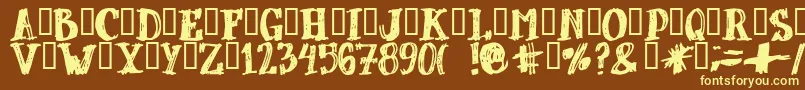 DUBBEL   Font – Yellow Fonts on Brown Background