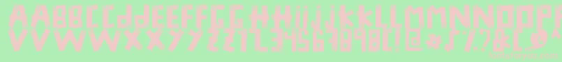 Duck Tape Font – Pink Fonts on Green Background