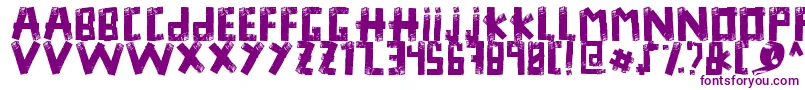 Duck Tape Font – Purple Fonts on White Background