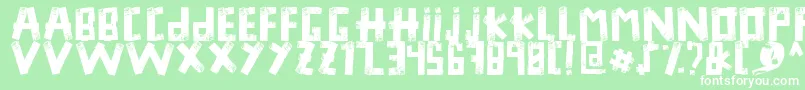 Duck Tape Font – White Fonts on Green Background