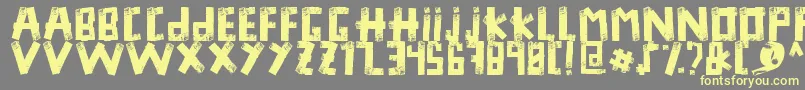 Duck Tape Font – Yellow Fonts on Gray Background