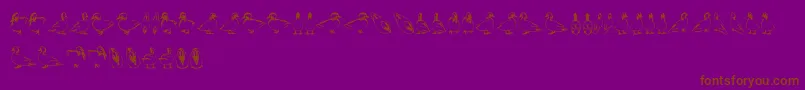 Duck Font – Brown Fonts on Purple Background