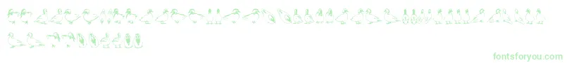 Duck Font – Green Fonts on White Background