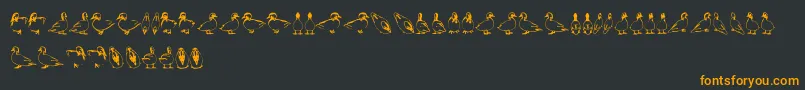 Шрифт Duck – оранжевые шрифты на чёрном фоне